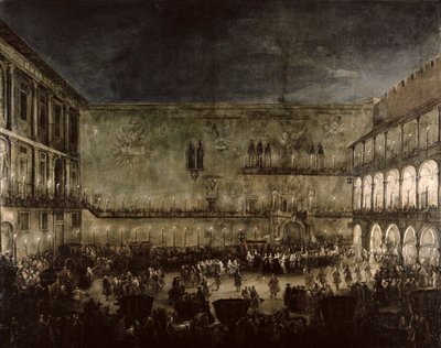 The Arrival of Princess Amelia of Saxony, in a Carriage, at the Doge